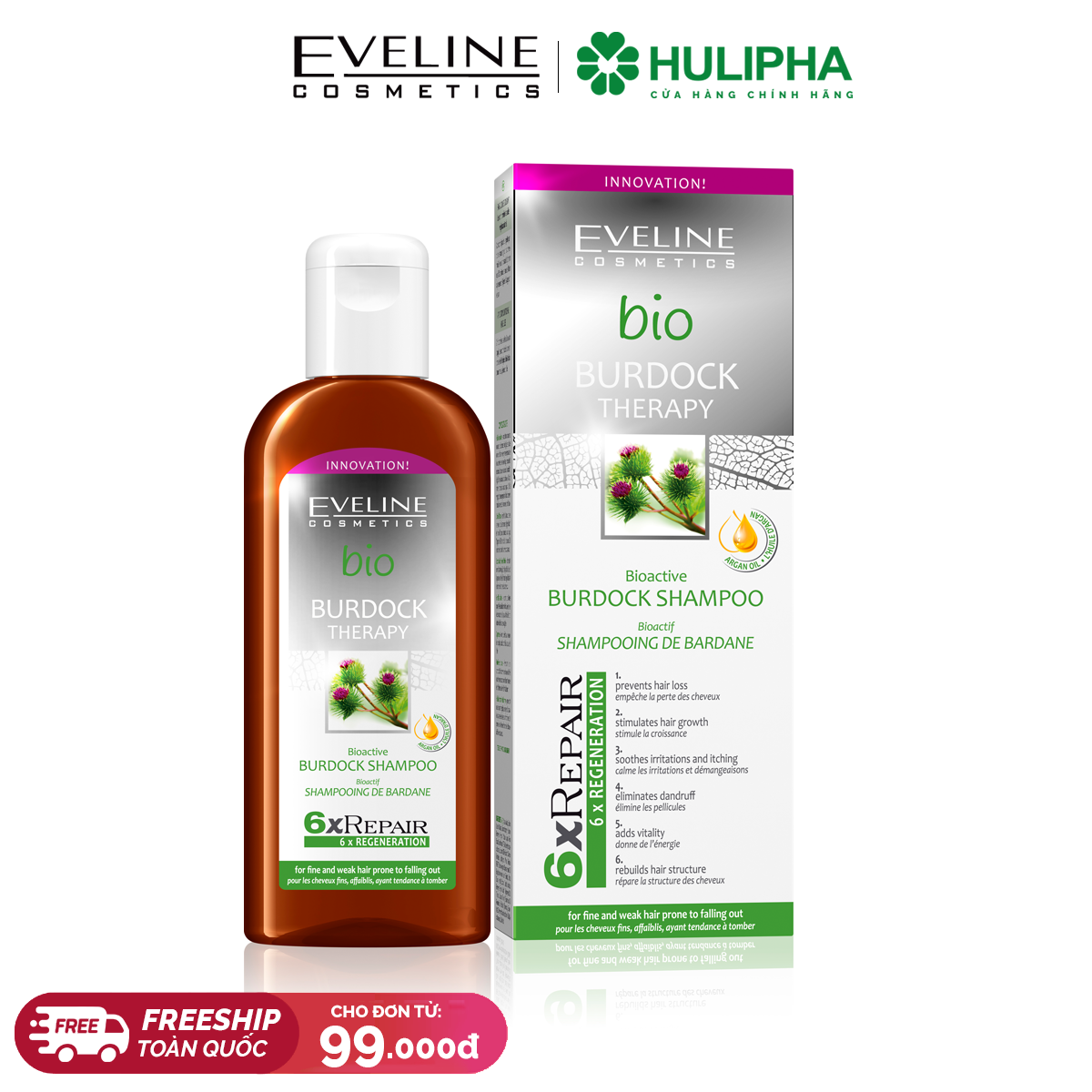 Dầu Gội Bio Burdock Eveline. Chai 150ml.