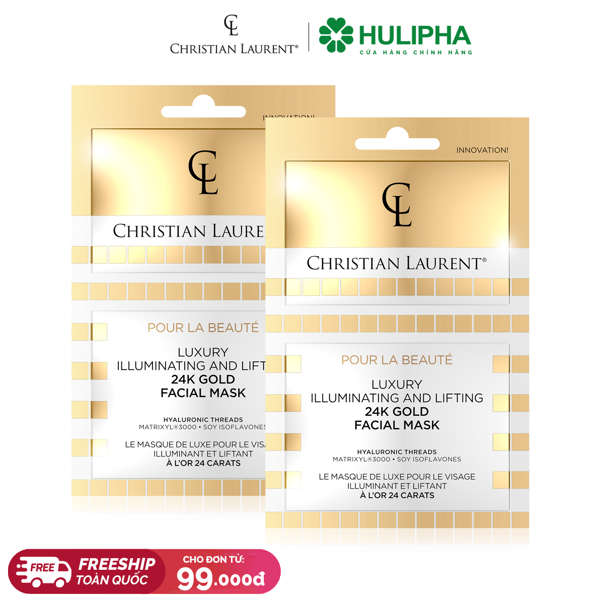 Bộ 2 Mặt Nạ Christian Laurent. Túi 5ml X 2.