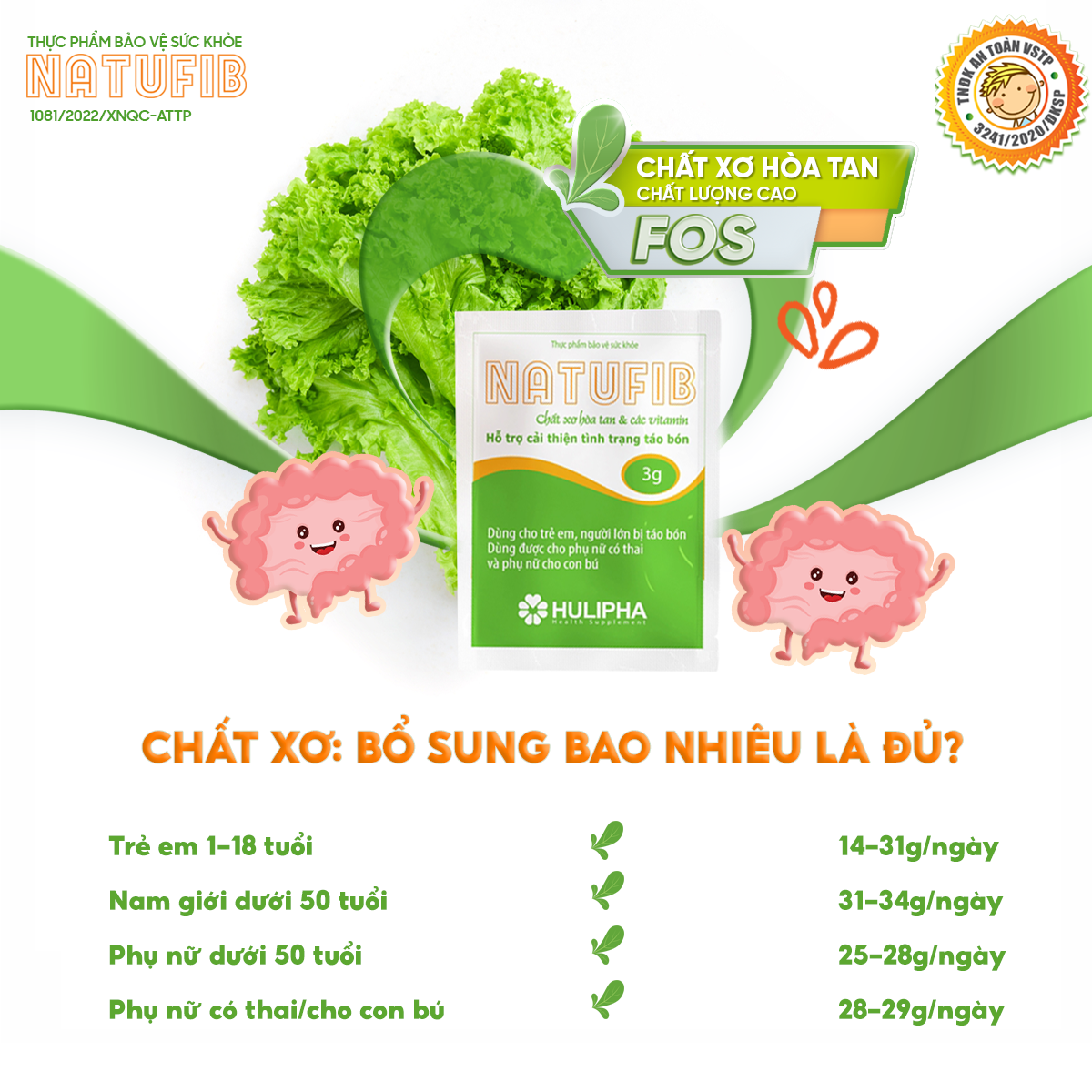 Chất Xơ Hòa Tan Natufib Trị Táo Bón